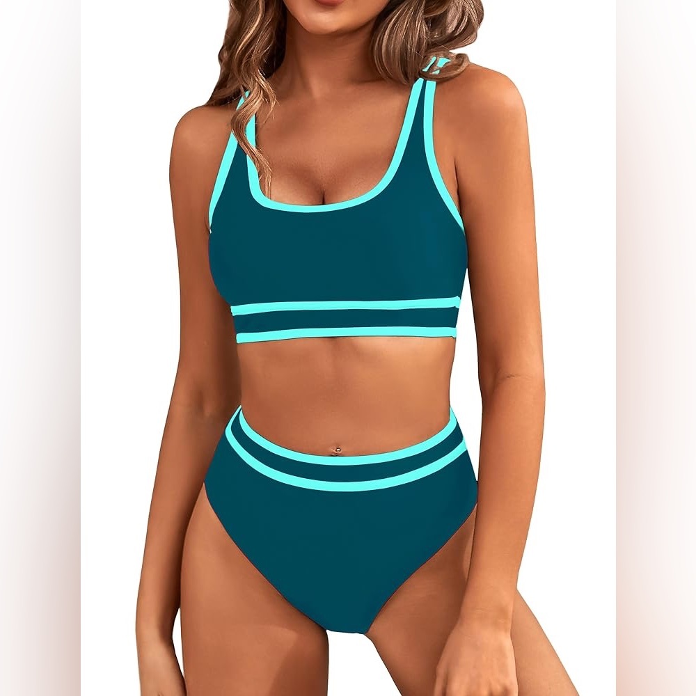 Teal and Aqua Women's Swim Set